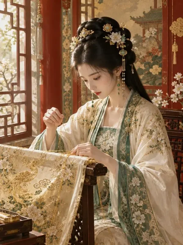 短剧《锦绣缘书》封面，古装题材