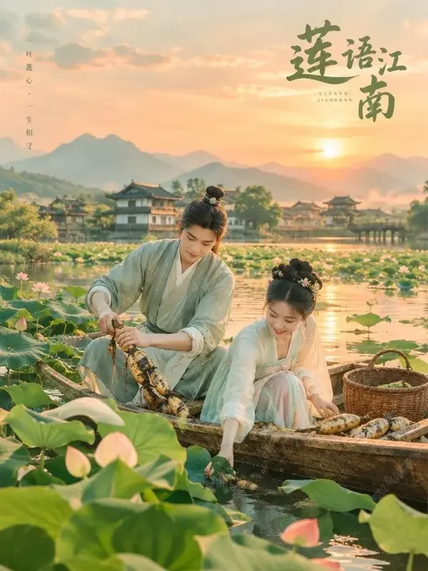 短剧《七月菱藕》封面，甜宠题材